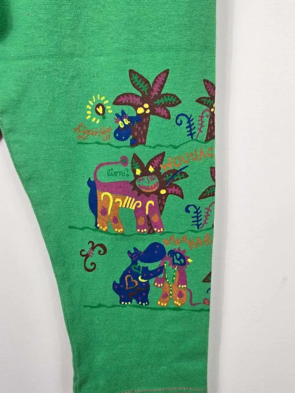 Vintage 90s Pampolina Girls Colorblock T Shirt Leggings Set Germany 92 Size 2/3T